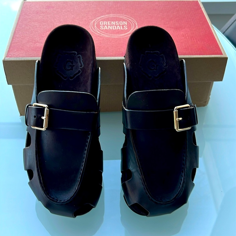 NWT “Grenson “Dottie” Leather Clog Sandals